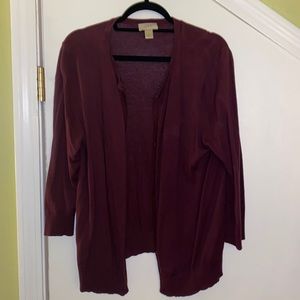 LOFT size XL maroon button up cardigan